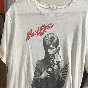 Junk Food Clothing David Bowie Graphic White Tee